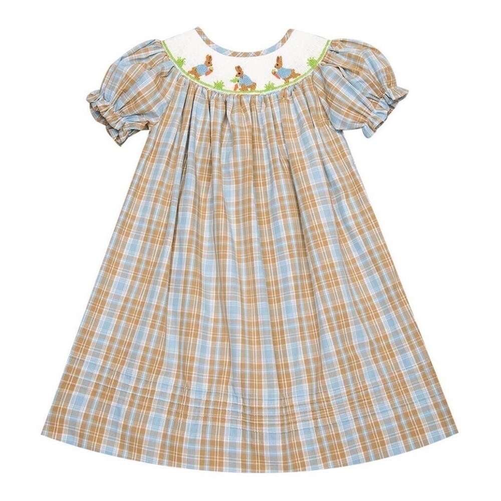🐰ARRIVED Easter Smocked Dress Emboridered 1520